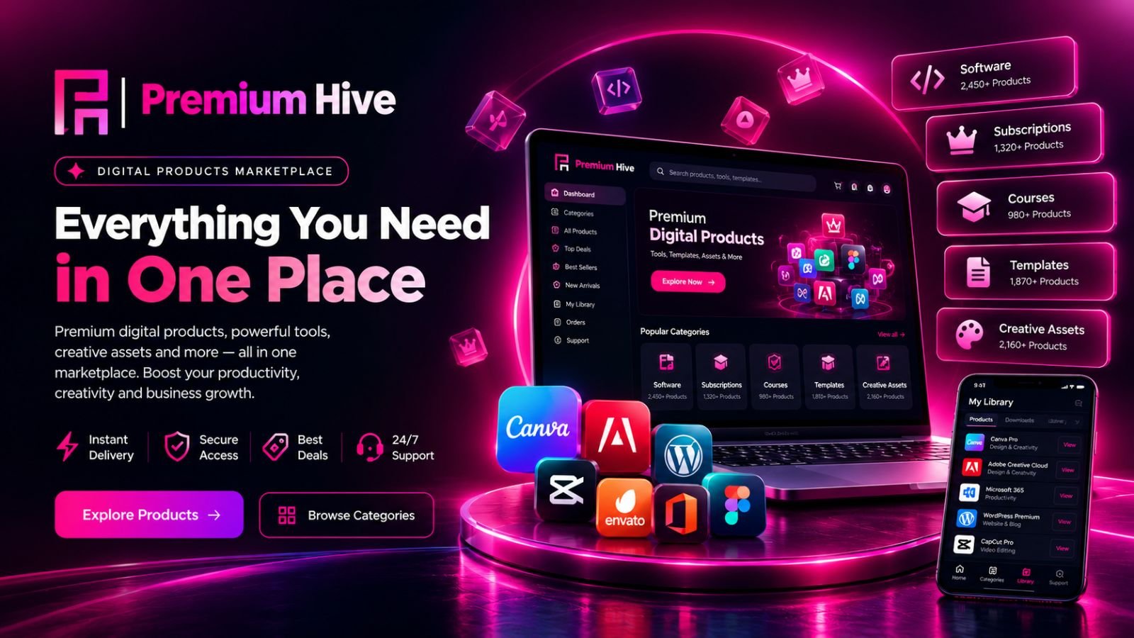 Premium Hive Website Hero Carousel Design 2