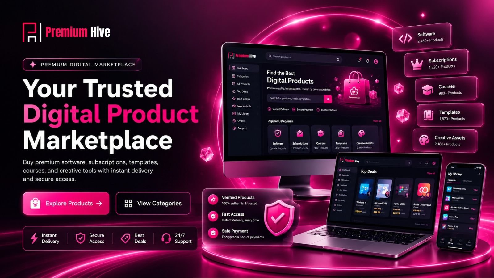 Premium Hive Website Hero Carousel Design